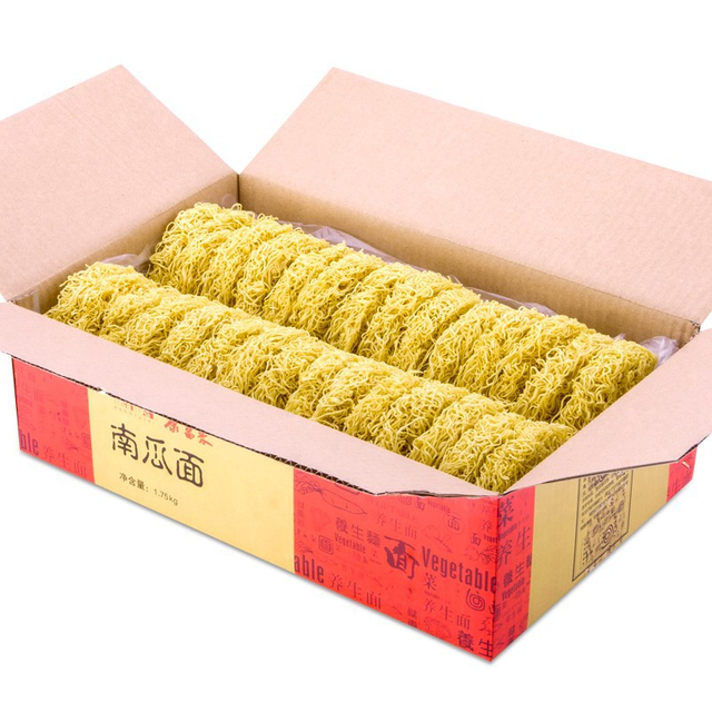 Liji Box Packing 1.75kg Tasty Pumpkin Noodle Low Salt Flavor Noodle with Dietary Fiber